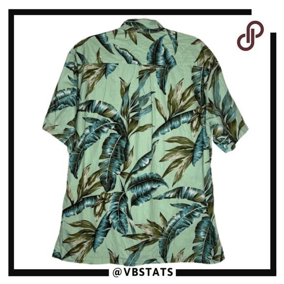 Cooke Street Men's Hawaiian Island Floral Button Down Shirt Green Size XL‎ - Picture 2 of 5